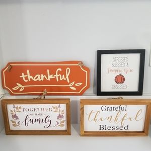 4 Small Wall Decor Signs